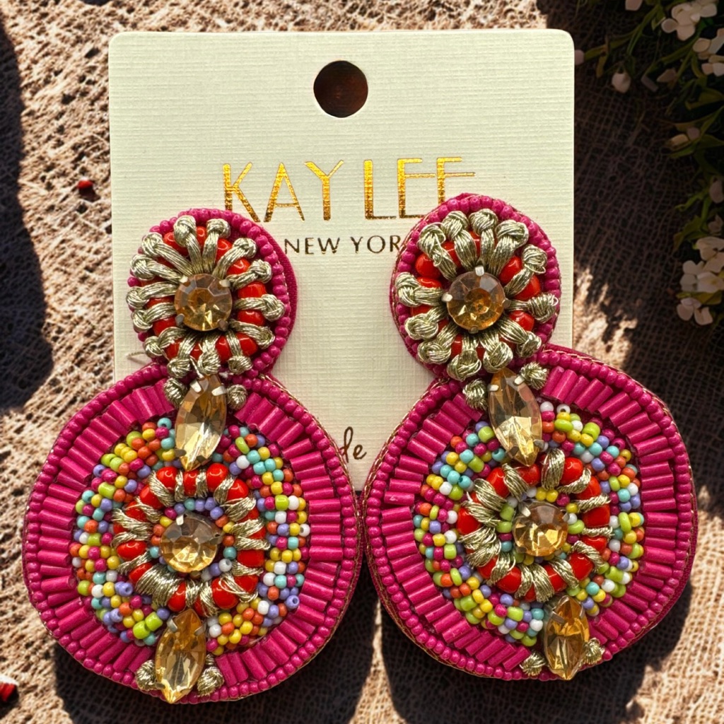 Kay Lee Seed Bead Earrings 13$